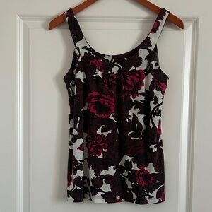 Vintage Old Navy Floral Sleeveless Top - Bold Rose Pattern